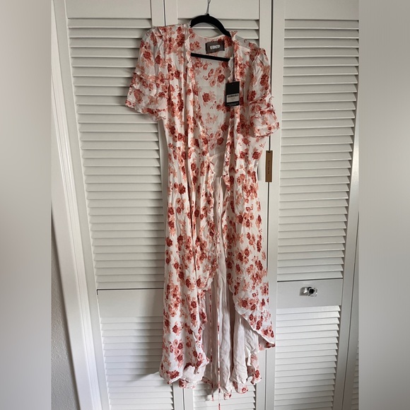 Reformation Wrap White Floral Maxi Lottie Dress NWT size Small - Picture 1 of 4